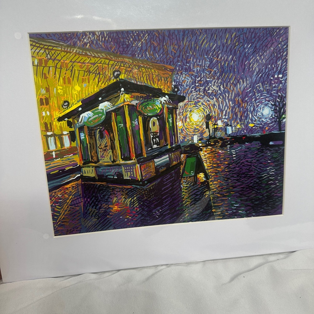 WATCH VIDEO!!! Vibrant Night Scene Art Print